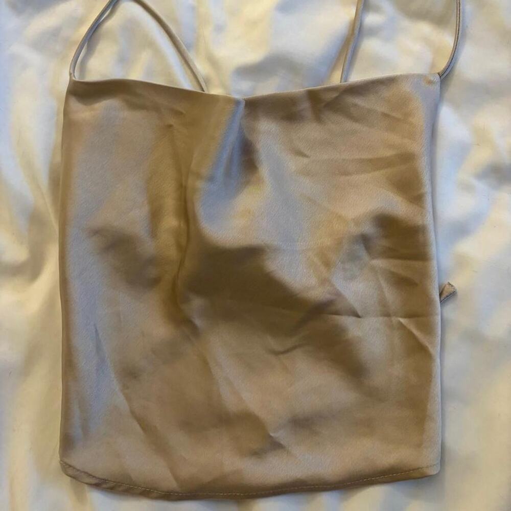 12th tribe satin Corset top with tie back size small